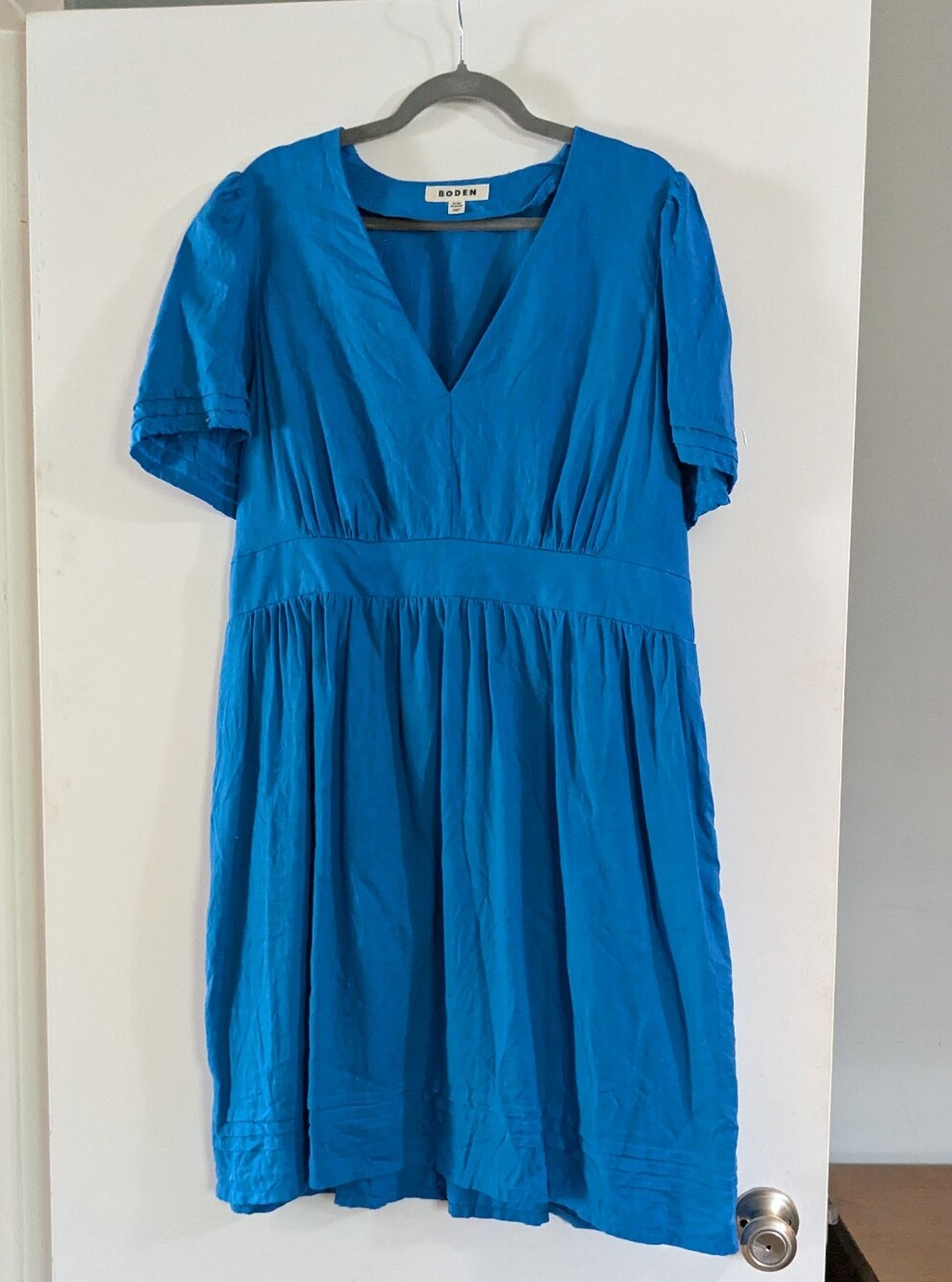 Boden Linen Blue Dress
